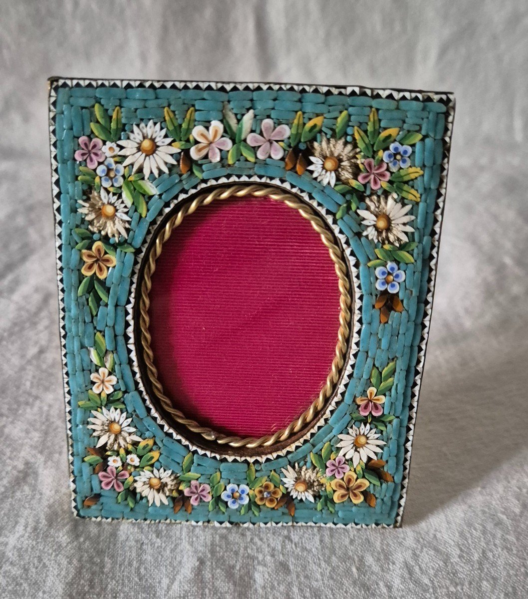 19th Century Murano Glass Mosaic Photo Frame, Italy 