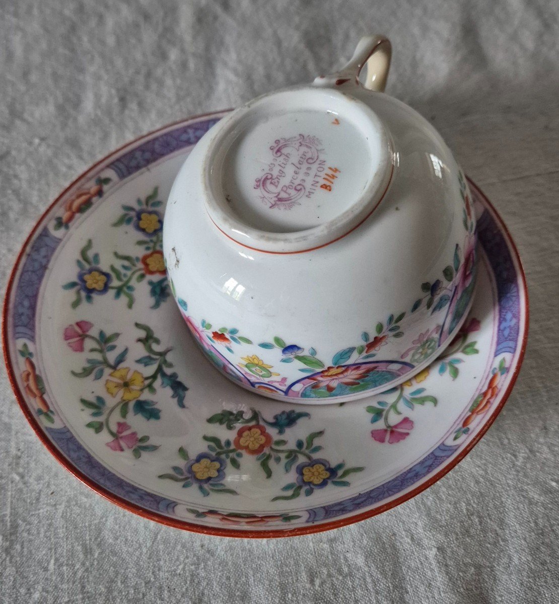 Fine Bone China Teacup By Minton Of Staffordshire, England -photo-3