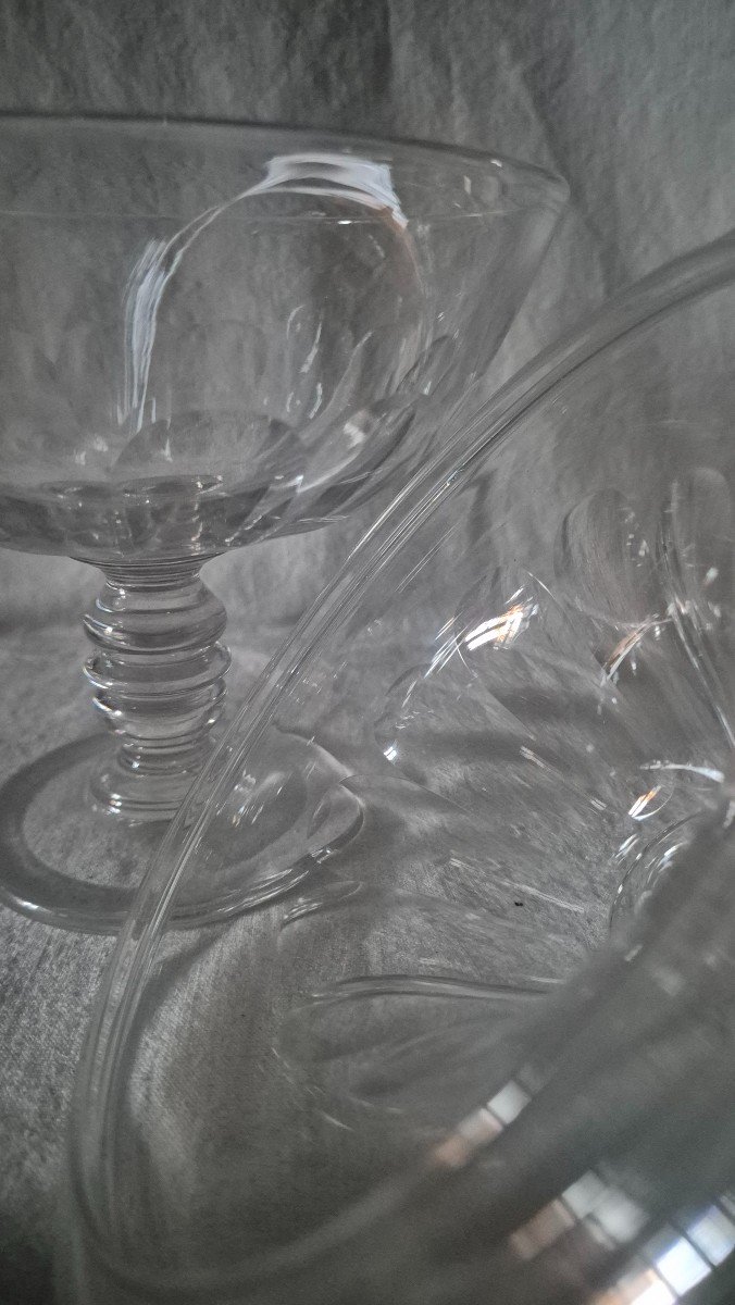 Drageoir Cristal De Baccarat Sur Pied Avec Son Couvercle -photo-2