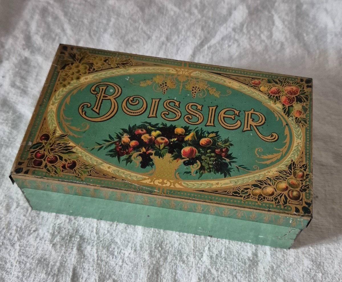 Boîte à Confiserie De Boissier En Tôle Lithographiée 