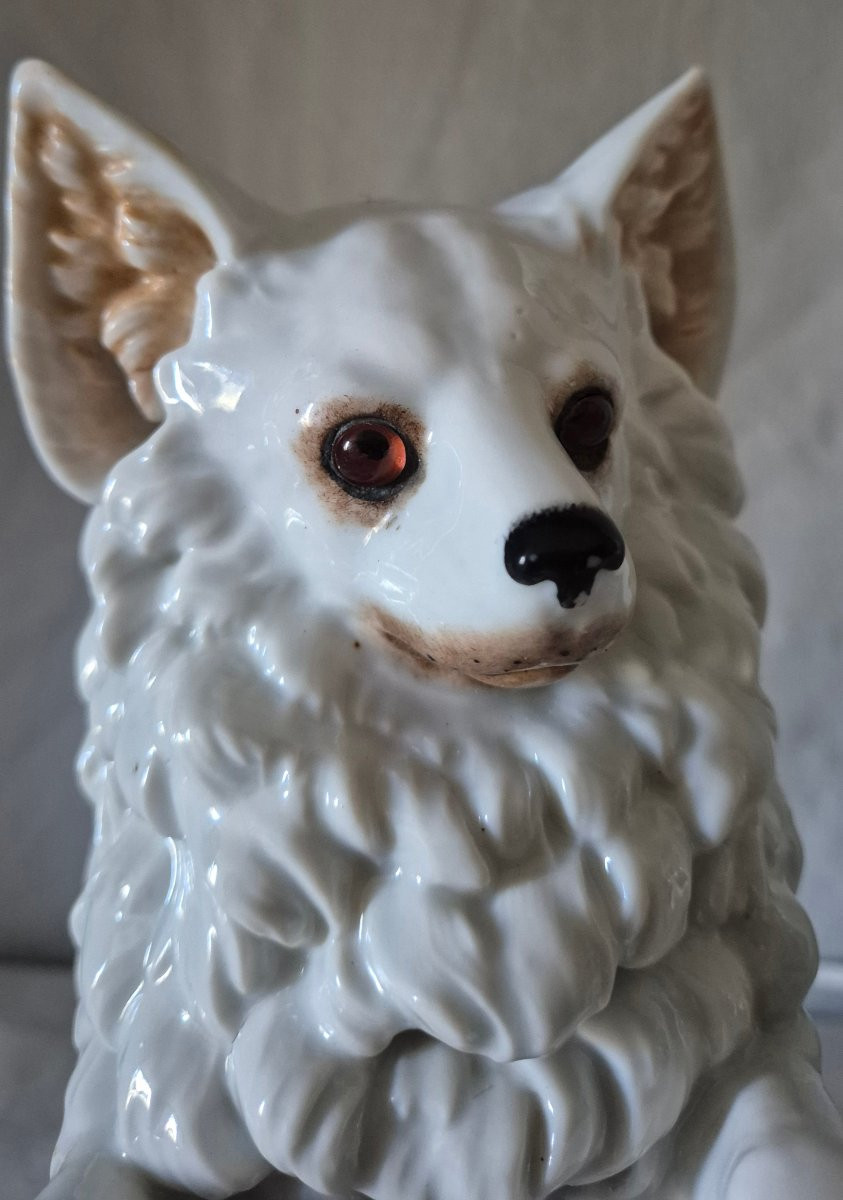 Large White Porcelain Pomeranian Night Light -photo-7