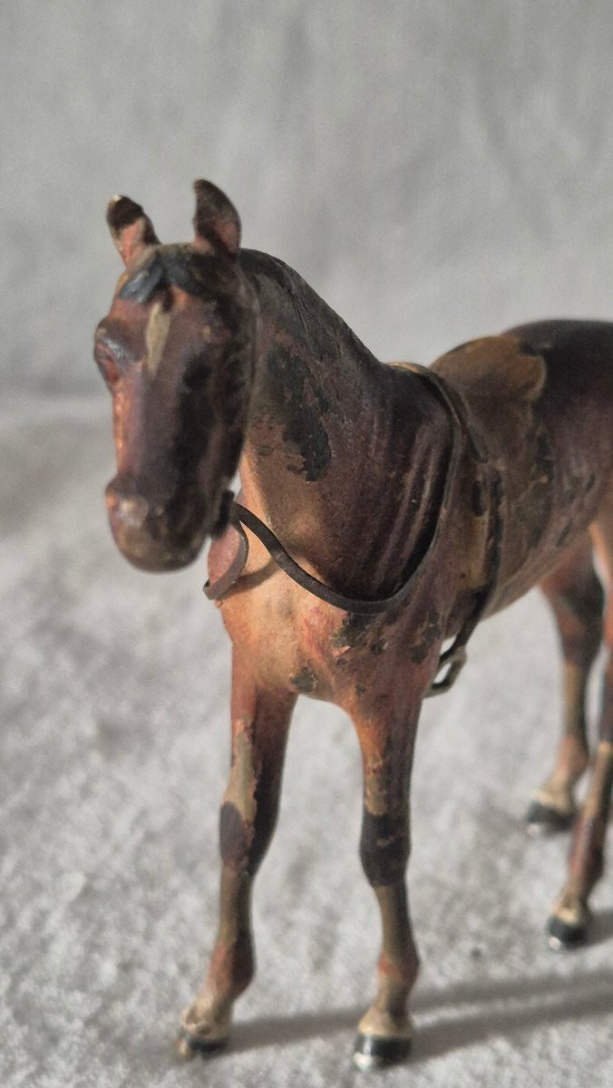 19th Century Vienna Bronze Standing Horse -photo-3