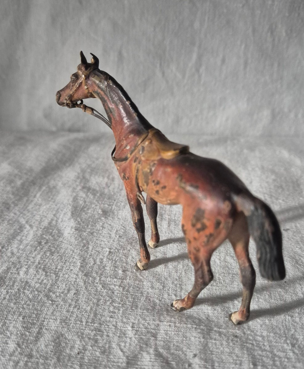 19th Century Vienna Bronze Standing Horse -photo-1