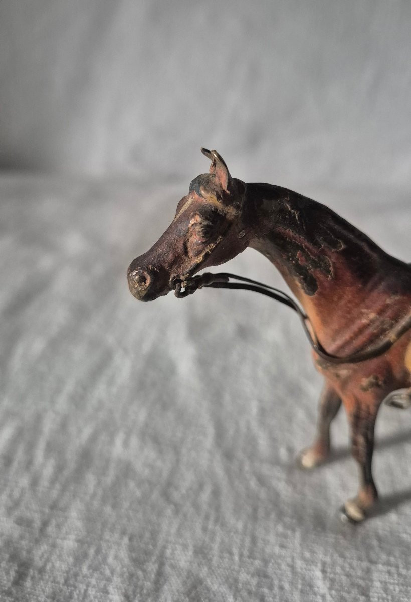 19th Century Vienna Bronze Standing Horse -photo-2