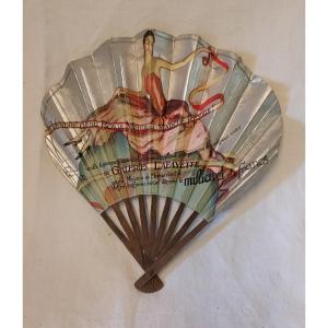 Advertising Fan From "galeries Lafayette" 2 Sides Signed Jg Domergue And G Ferro 1926