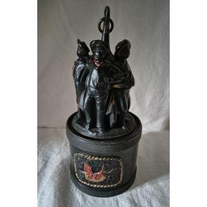 Austrian Terracotta Tobacco Jar With Naval And Railway Imagery