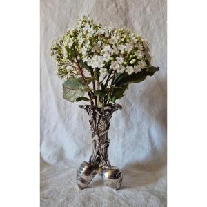 Iconic Christofle Vase Bunch Of Carrot In Silver Metal 