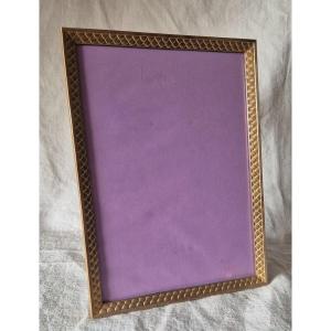 Double Row Heart Shaped Gilt Bronze Photo Frame 