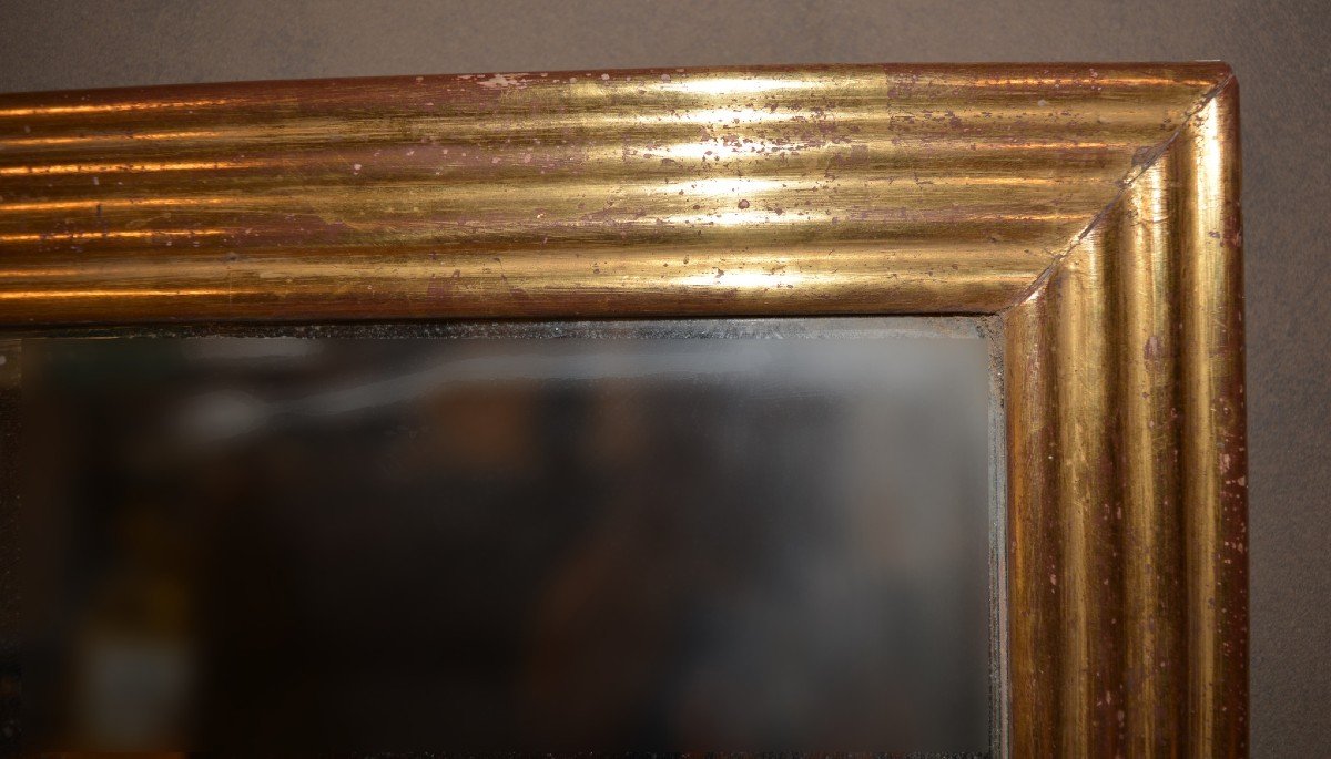 Miroir Louis XVI En Bois Doré-photo-2