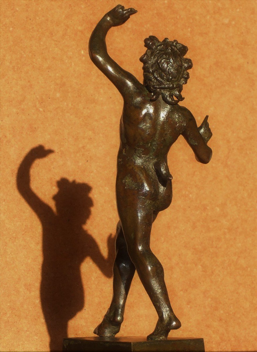 Faune Dansant. Bronze d'Après l'Antique . H : 22,5 Cm. Grand Tour-photo-5