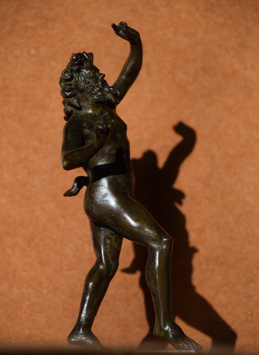 Faune Dansant. Bronze d'Après l'Antique . H : 22,5 Cm. Grand Tour-photo-6