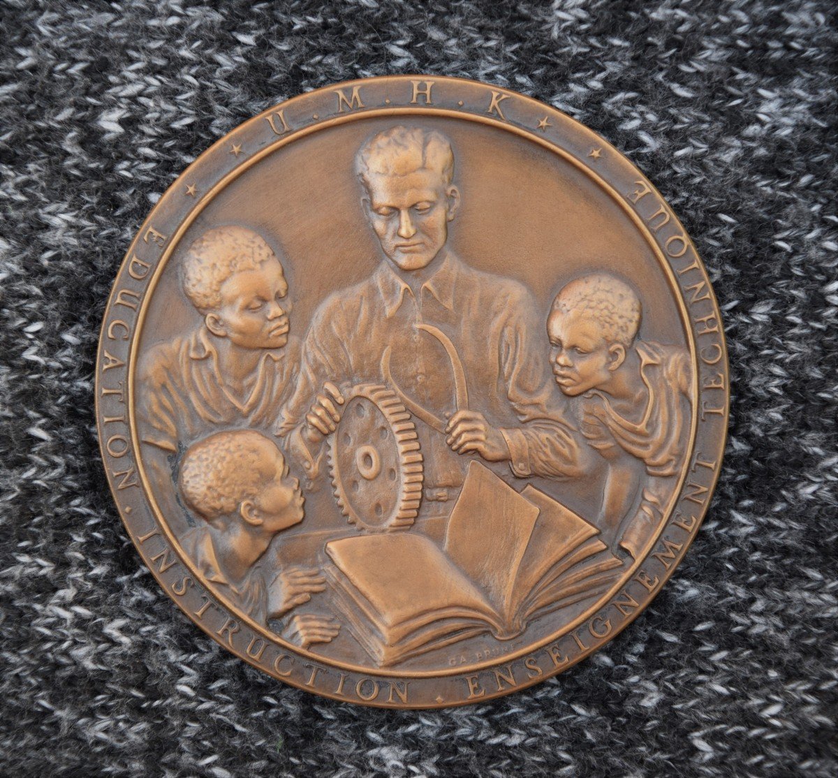 Médaille Union Minière 1956 . G.-A. Brunet. Dans Sa Pochette d'Origine