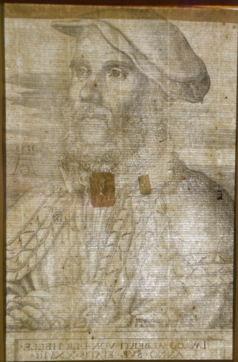 H. Aldegrever 1502-c.1560. :albert Vd Helle. 1st State, .coll Cardew Lugt1134, & Marx Lugt2816a-photo-3