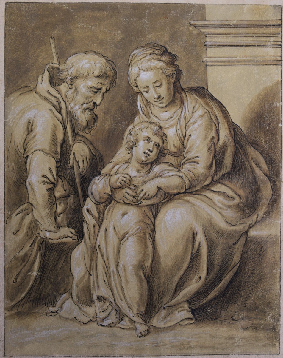 Attributed To Frederick Bloemaert. The Holy Family.