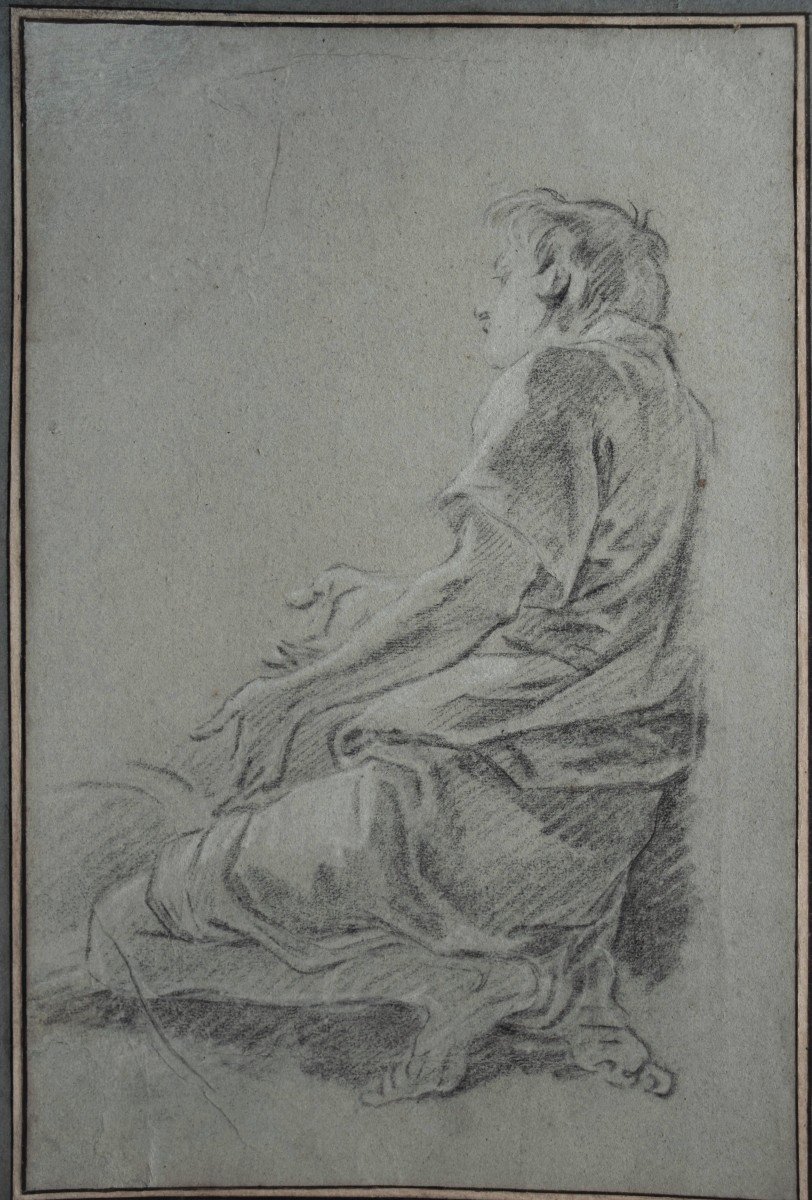 Pierre Parrocel. Study Of A Kneeling Man.