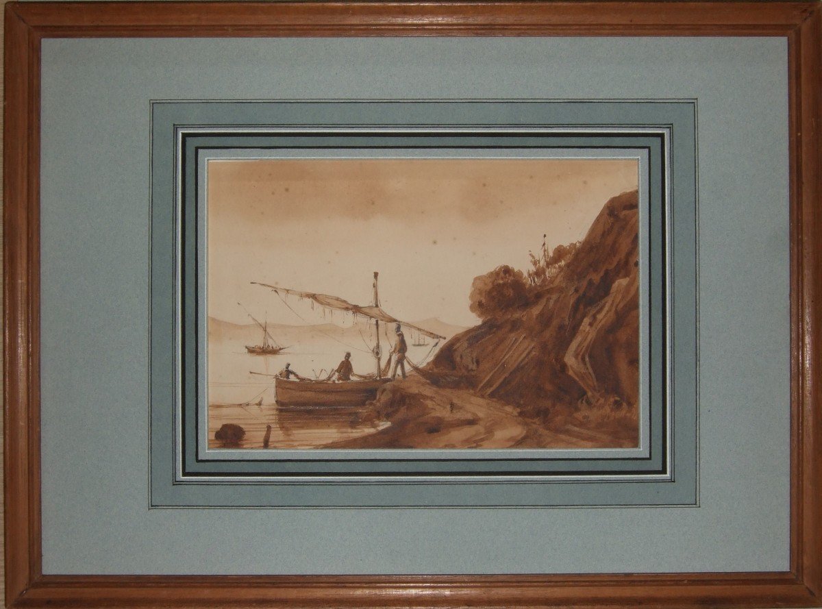 Henri Rolland. Pair Of Orientalist Watercolors. Framed.-photo-4