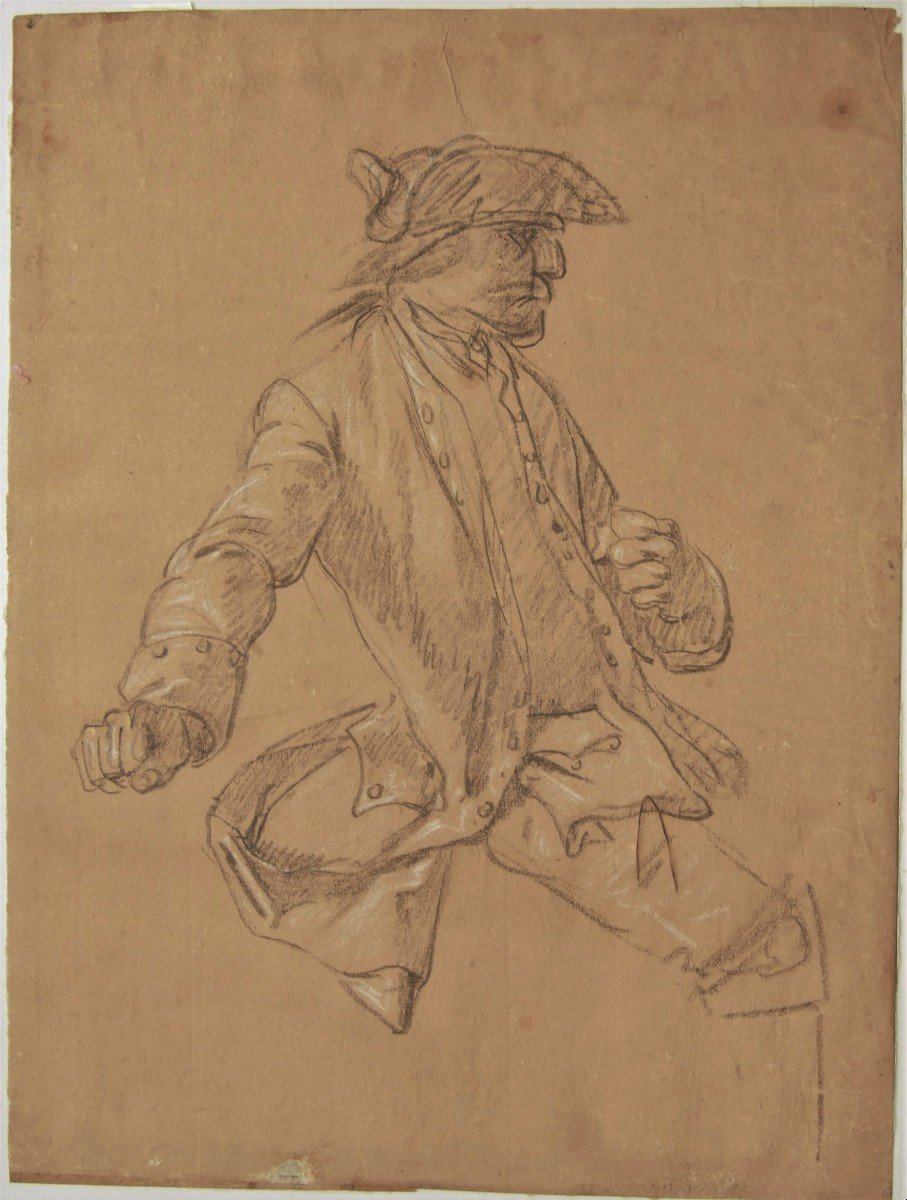 Attributed To Charles Parrocel  1688 - 1752- Study Of A Cavalier.