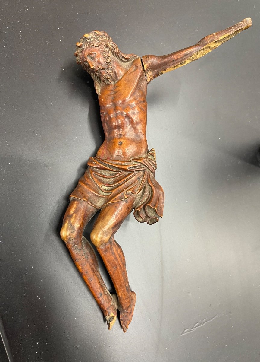 Jewel. Boxwood Sculpture. Attributed To Gaspar Becerra (1520-1570). Crucified.
