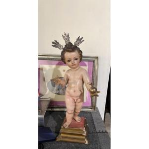 Baby Jesus. Spanish School From The 17th Century. Terracotta.