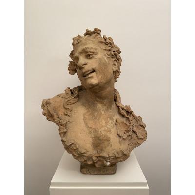 Victorian Antoine Bastet (1852-1905). Terracotta.