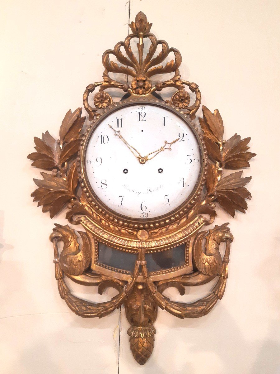 Swedish  Empire Wall Clock 