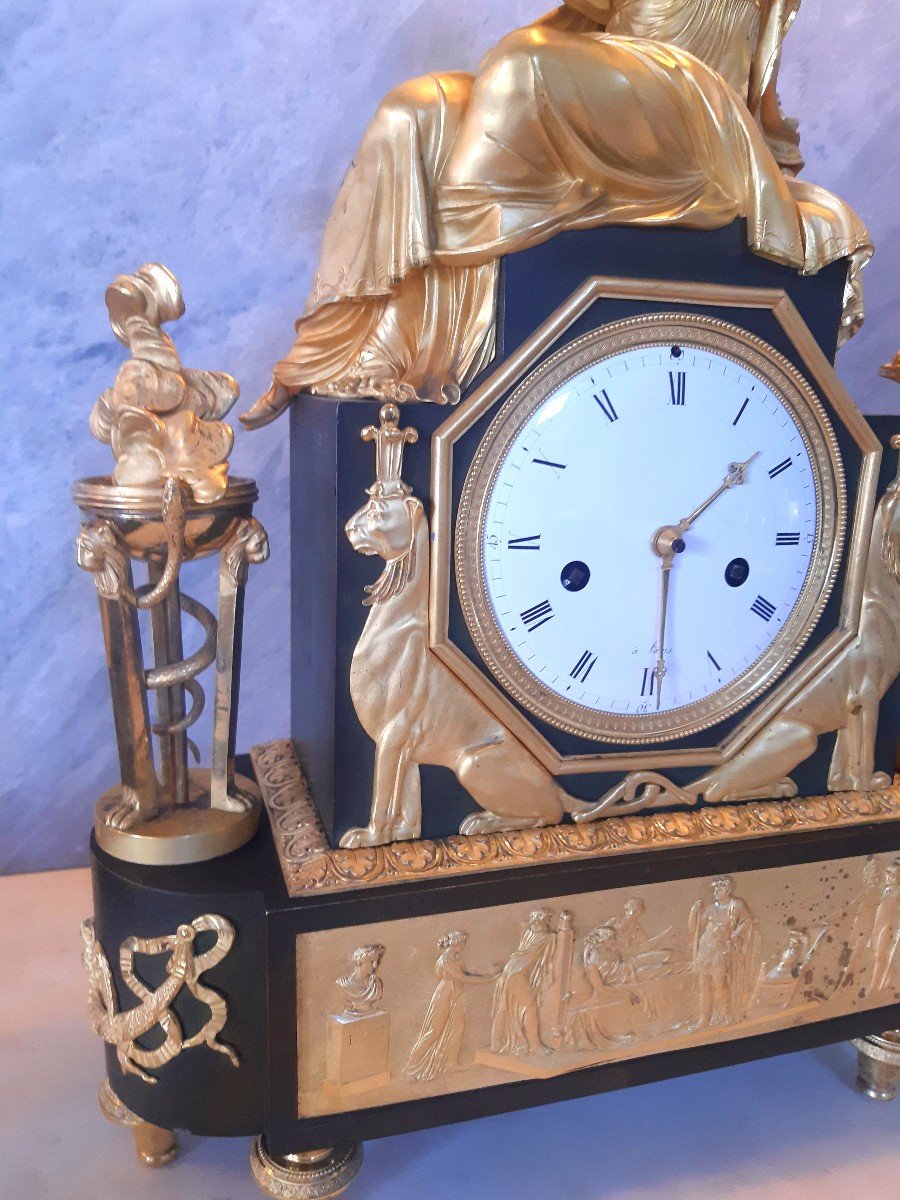 French Empire Clock Cleopatre-photo-2