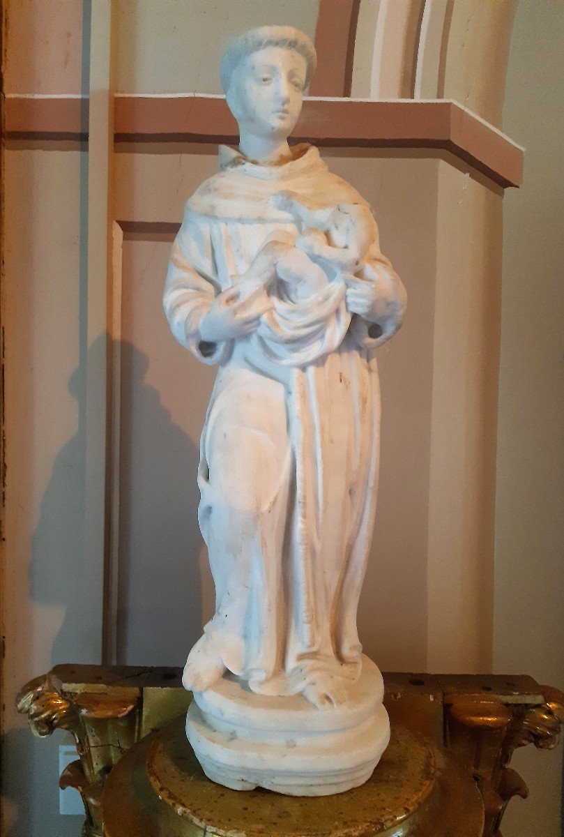 White Marble Statue St Antoine 18th Century 