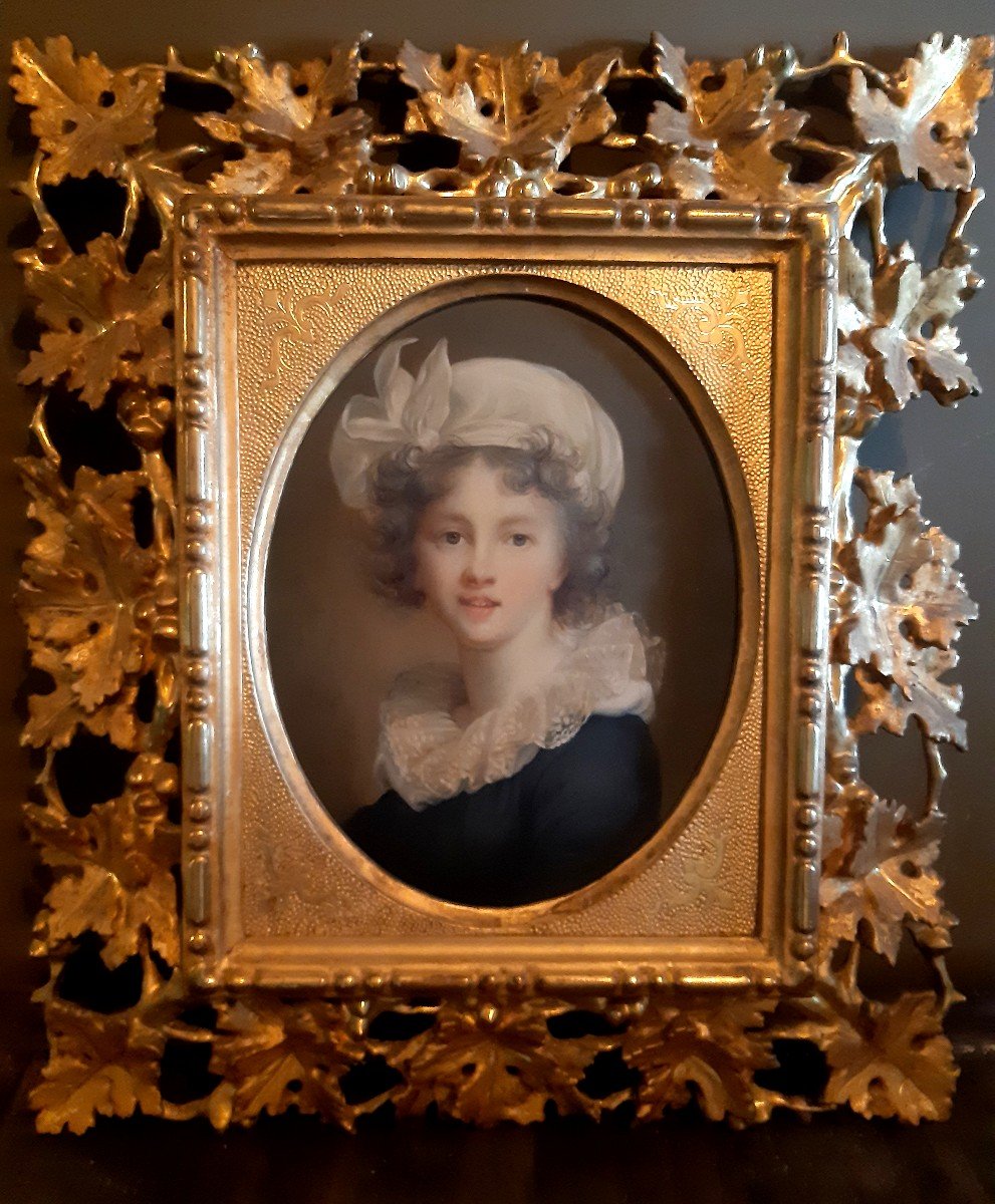 Portrait E. Vigée Le Brun Sur Porcelaine