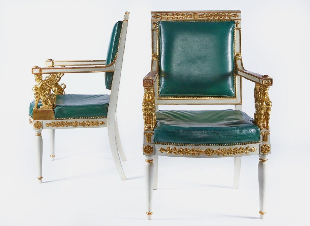 Paire de Fauteuils Empire