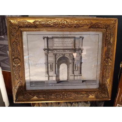 Engraving Arch Of Titus In Rome Period XVIII