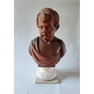 Terracotta Bust By Charles Van Oemberg