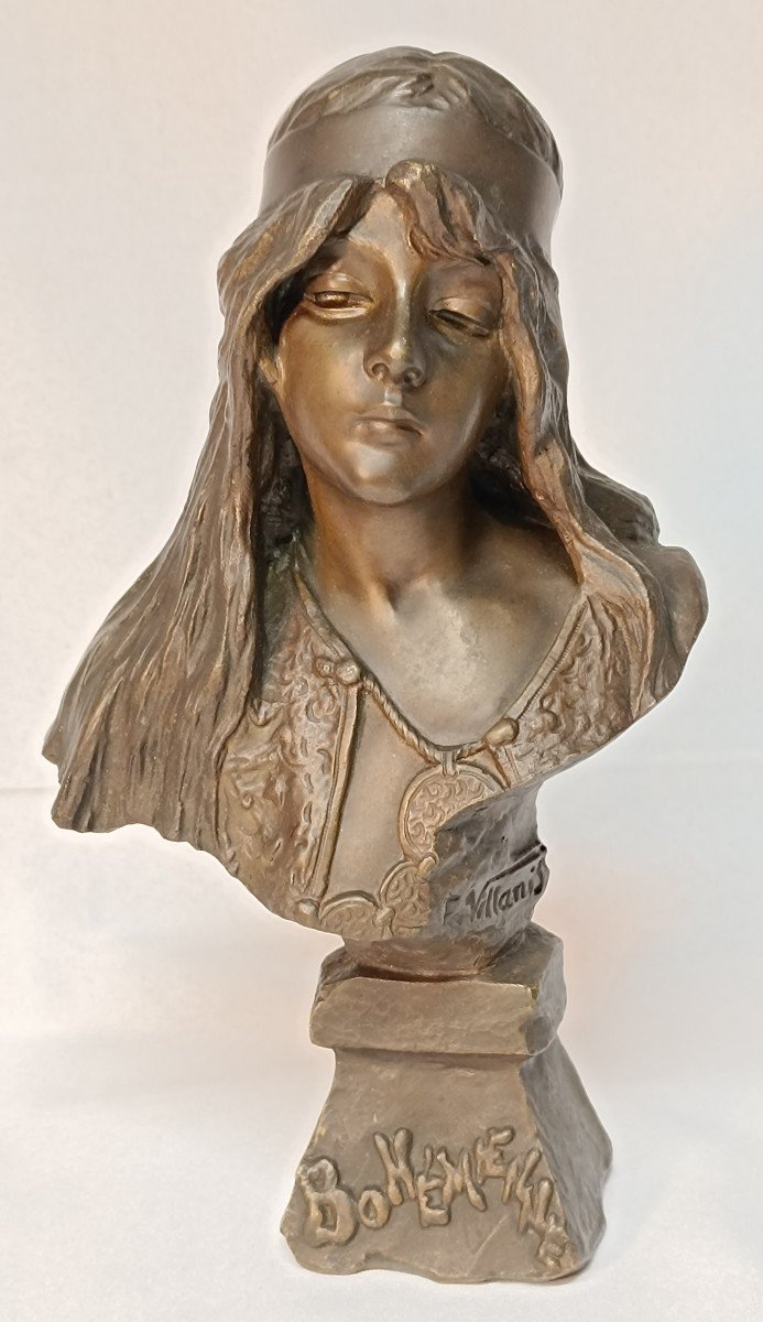 Bronze "la Bohémienne" Emmanuel Villanis-photo-2