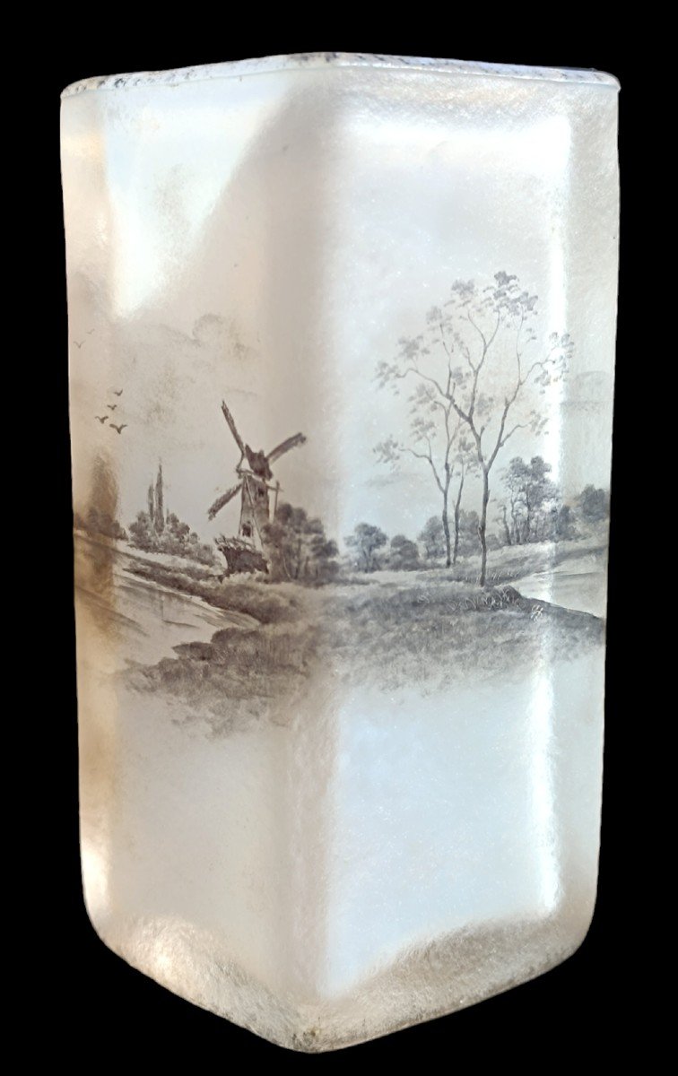 Daum Nancy Vase Dutch Landscape 