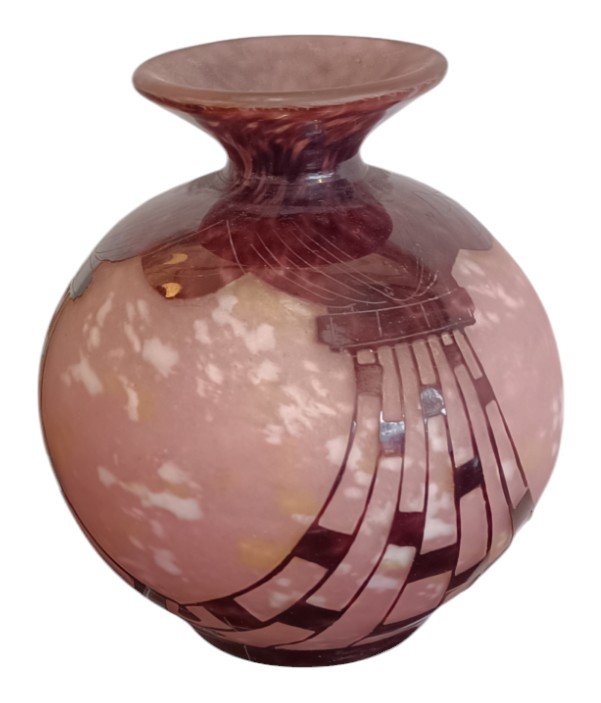 Vase Boule Charder / Le Verre Français -photo-3