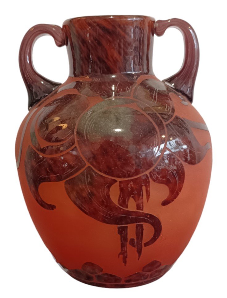 Baluster Vase With Handles Le Verre Français -photo-3