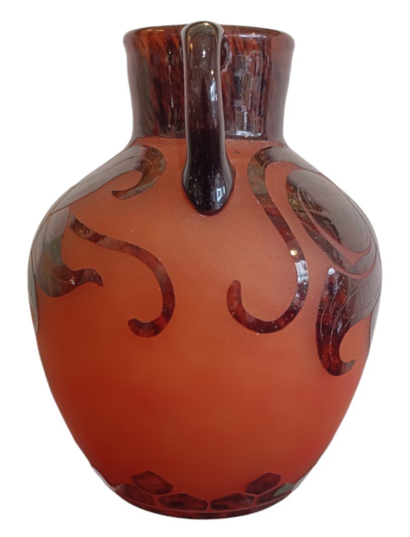 Baluster Vase With Handles Le Verre Français -photo-4