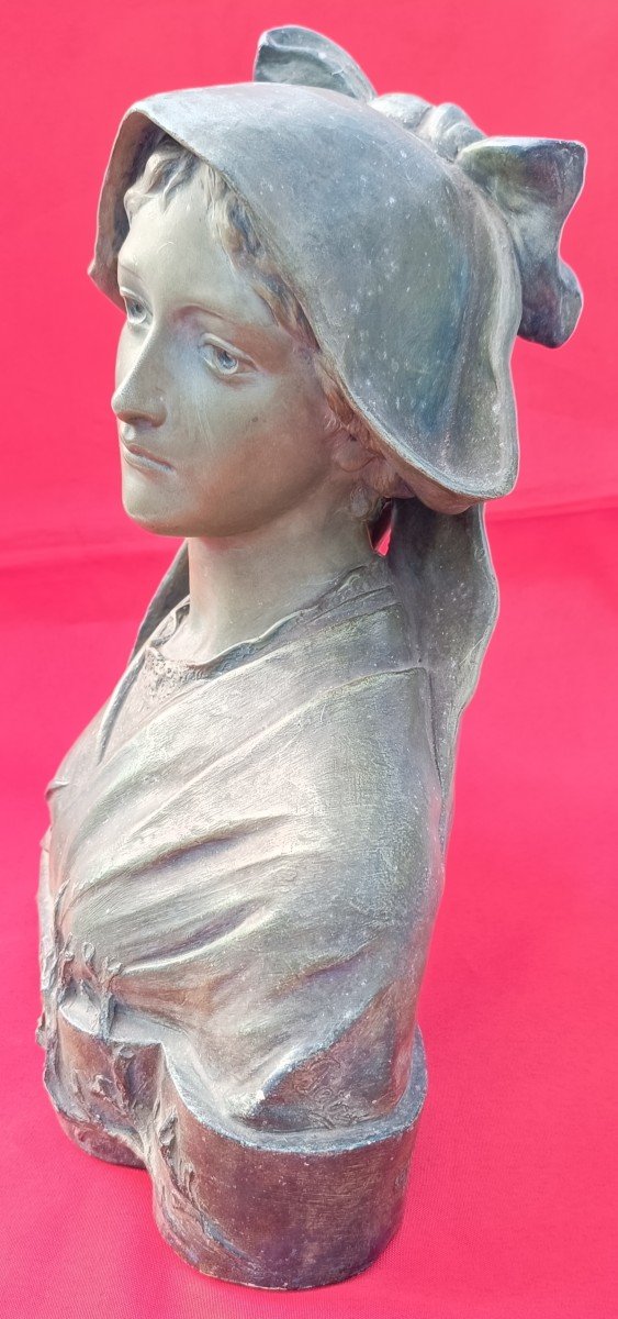 Goldscheider / Petri Terracotta Female Bust-photo-3