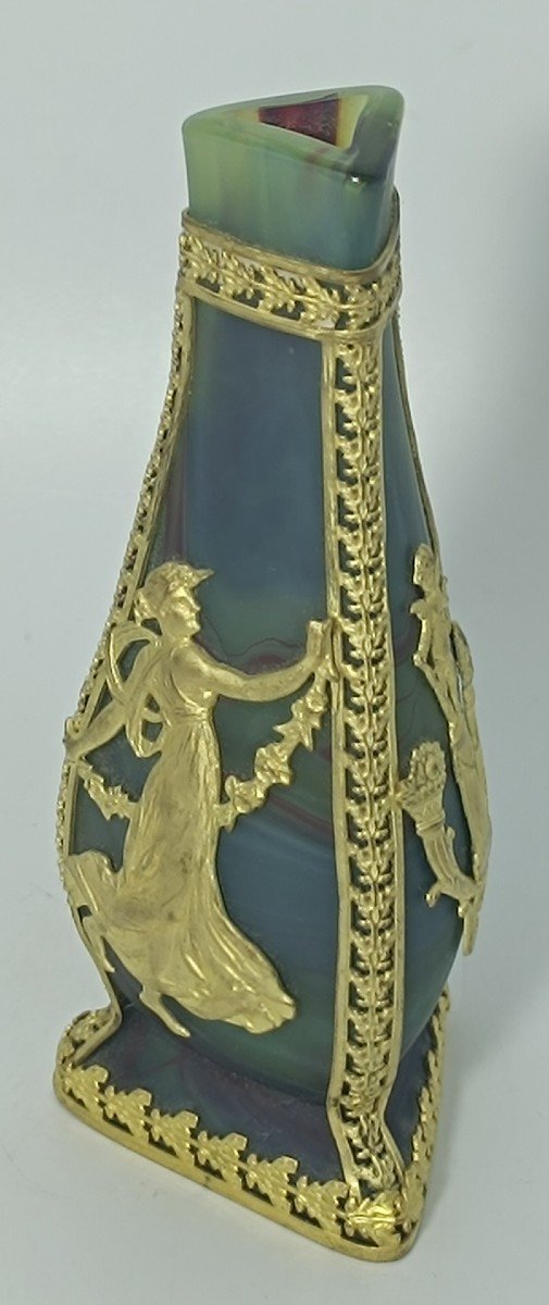 Vase Pâte De Verre Irisé Sèvres 