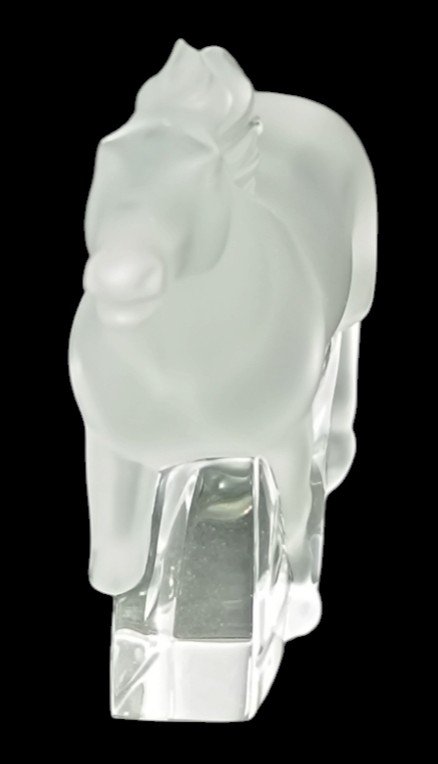 Sculpture cheval Kazak cristal Lalique -photo-2