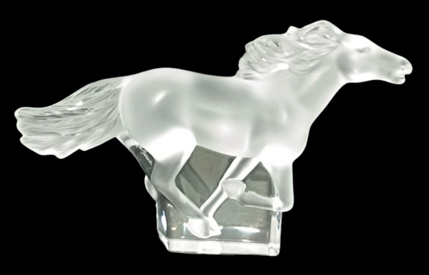 Sculpture cheval Kazak cristal Lalique -photo-3