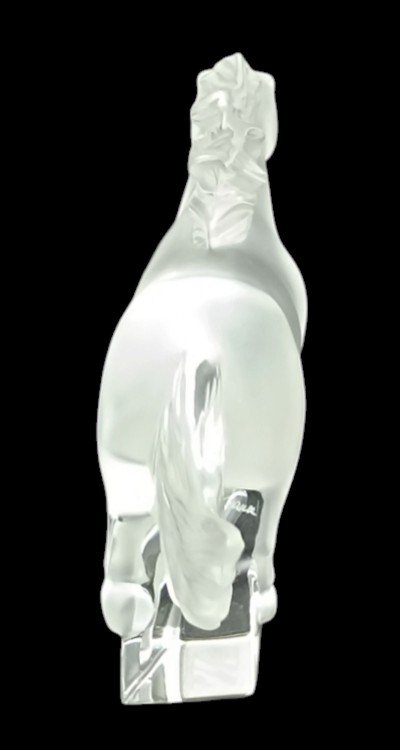 Sculpture cheval Kazak cristal Lalique -photo-4