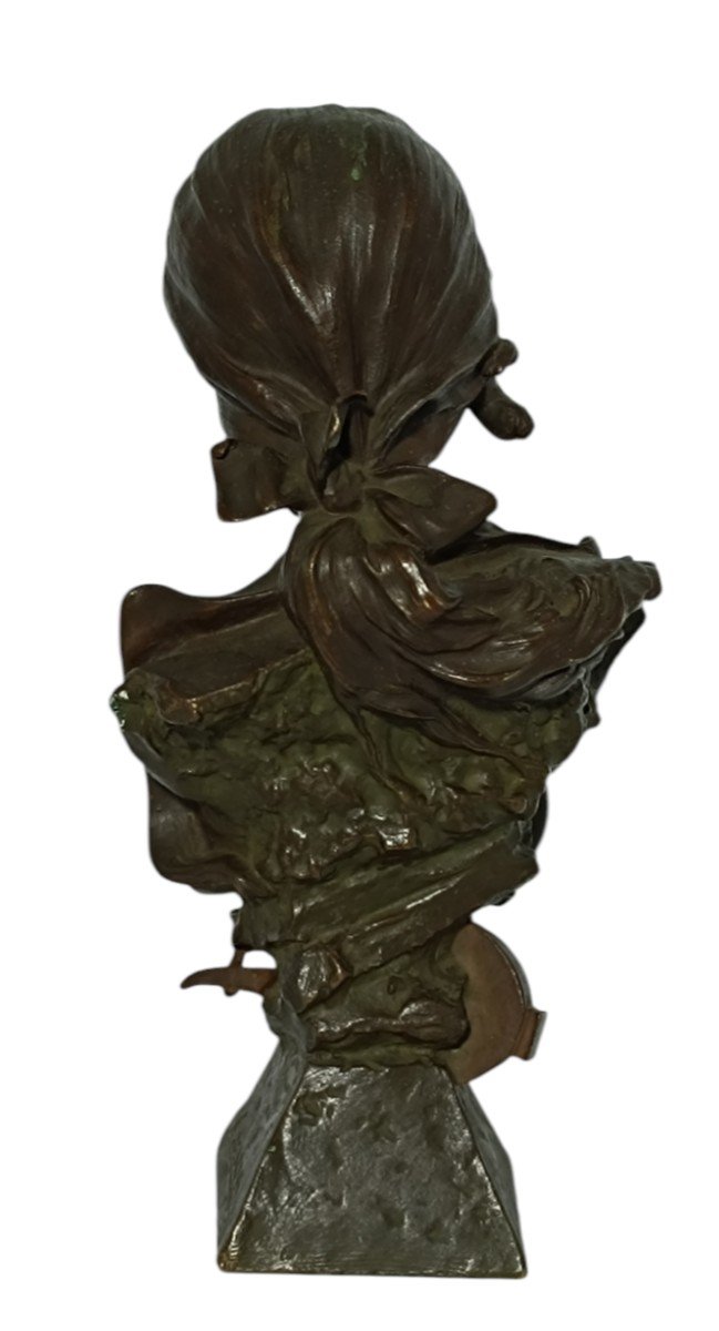 Lyrical Echo Bronze Bust N. Telriv / Art Nouveau -photo-4