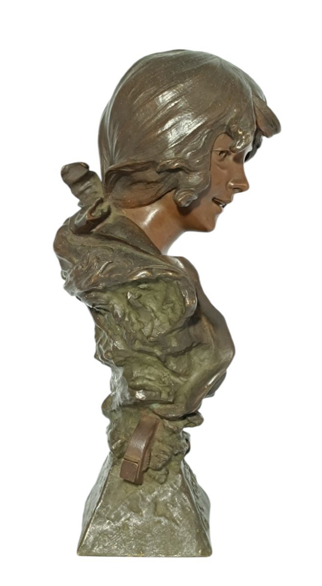 Lyrical Echo Bronze Bust N. Telriv / Art Nouveau -photo-1