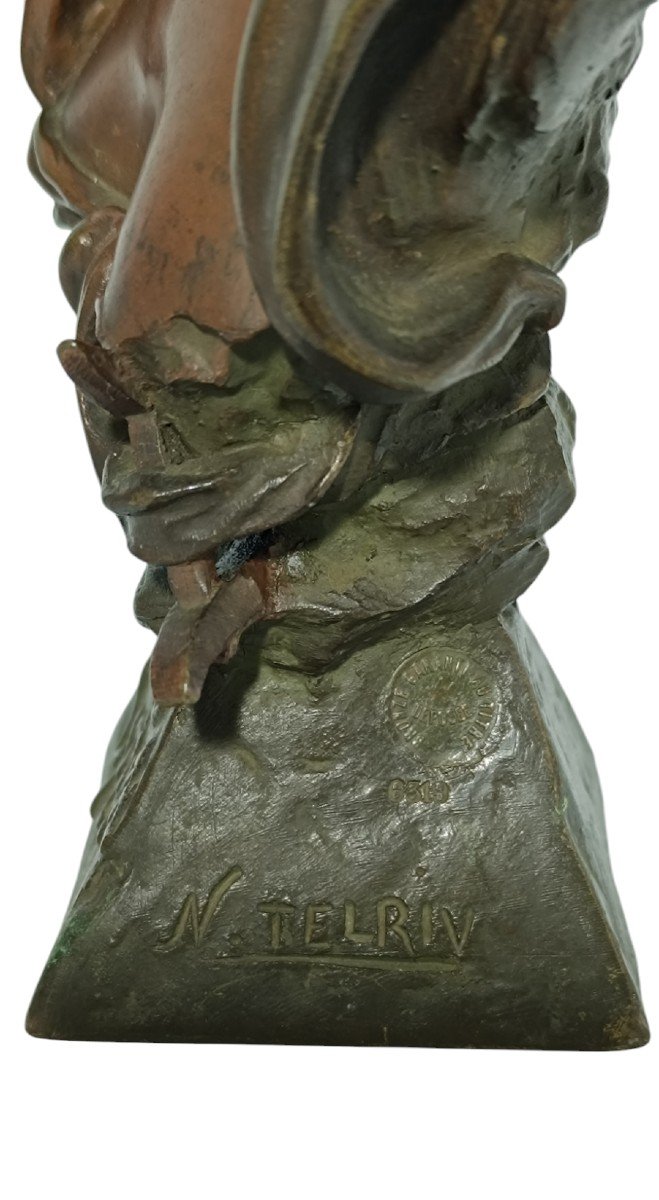 Lyrical Echo Bronze Bust N. Telriv / Art Nouveau -photo-2