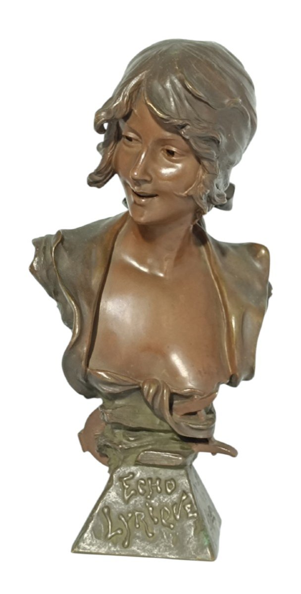 Lyrical Echo Bronze Bust N. Telriv / Art Nouveau 