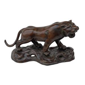 Tigre bronze époque Meiji / Japon