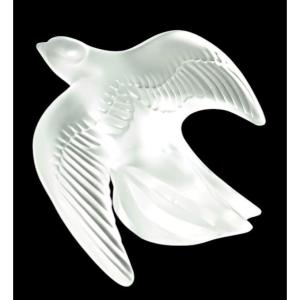 Whistling Swift Sculpture Crystal Lalique France 