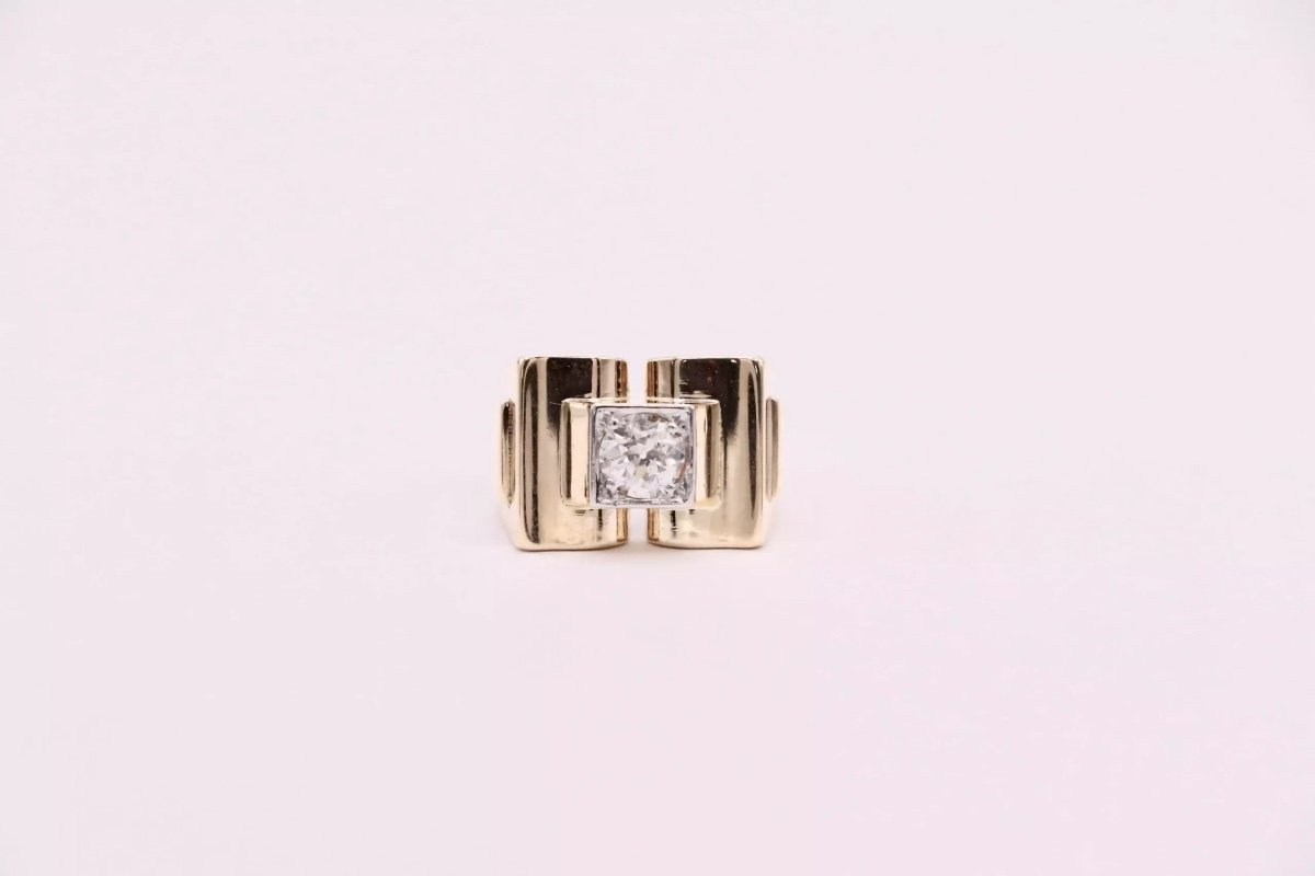 Tank Ring - Old Cut Diamond-photo-2