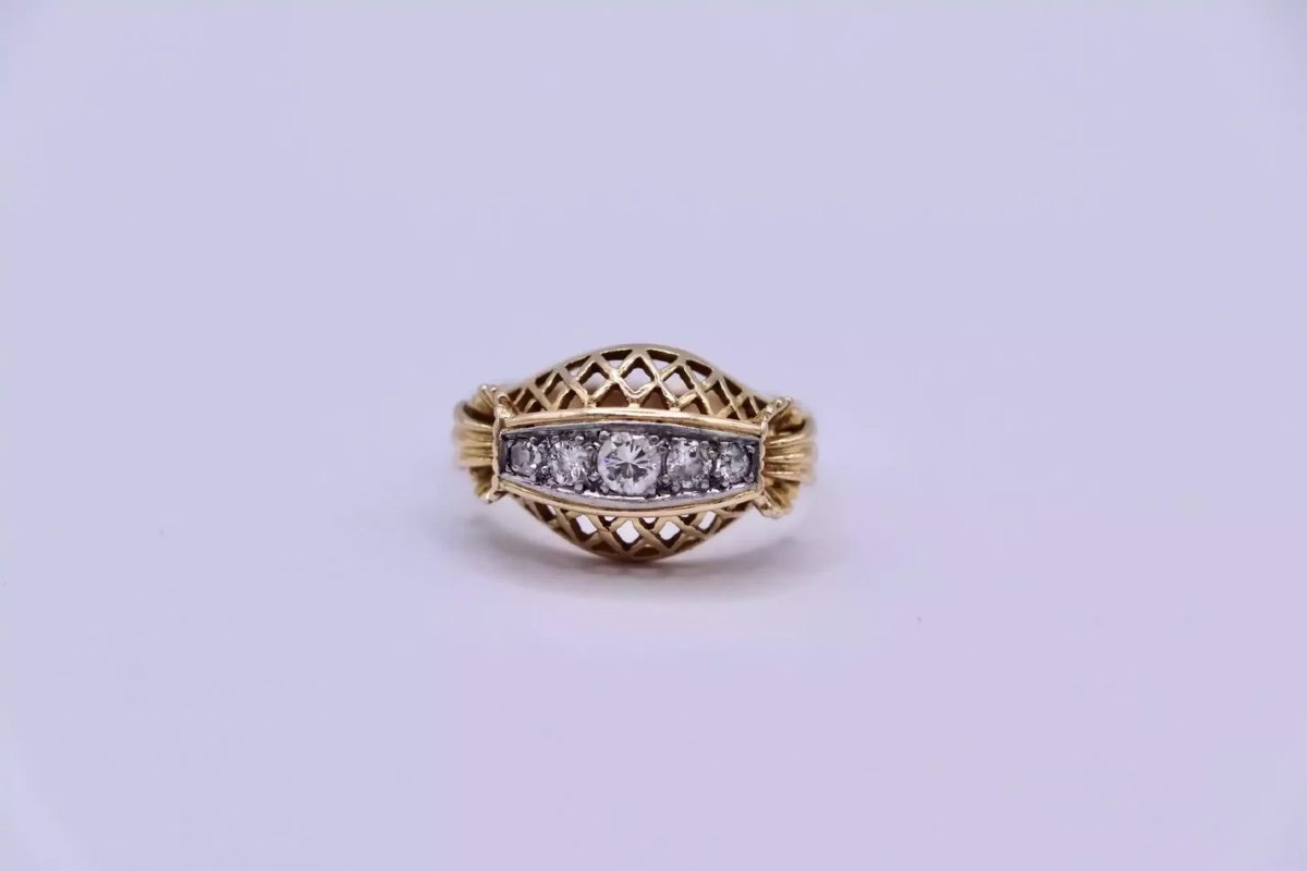 Openwork Tank Ring - Diamonds