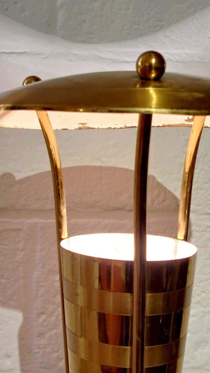 Golden Brass Table Lamp Italy 1950s-photo-1